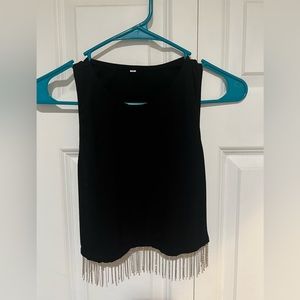 Rhinestone crop tanktop